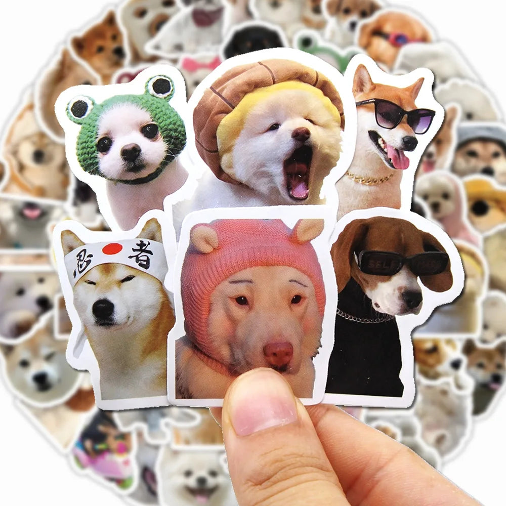 Cute Dog Stickers Pack Funny Cartoon Decals for Kids Laptop Phone Car