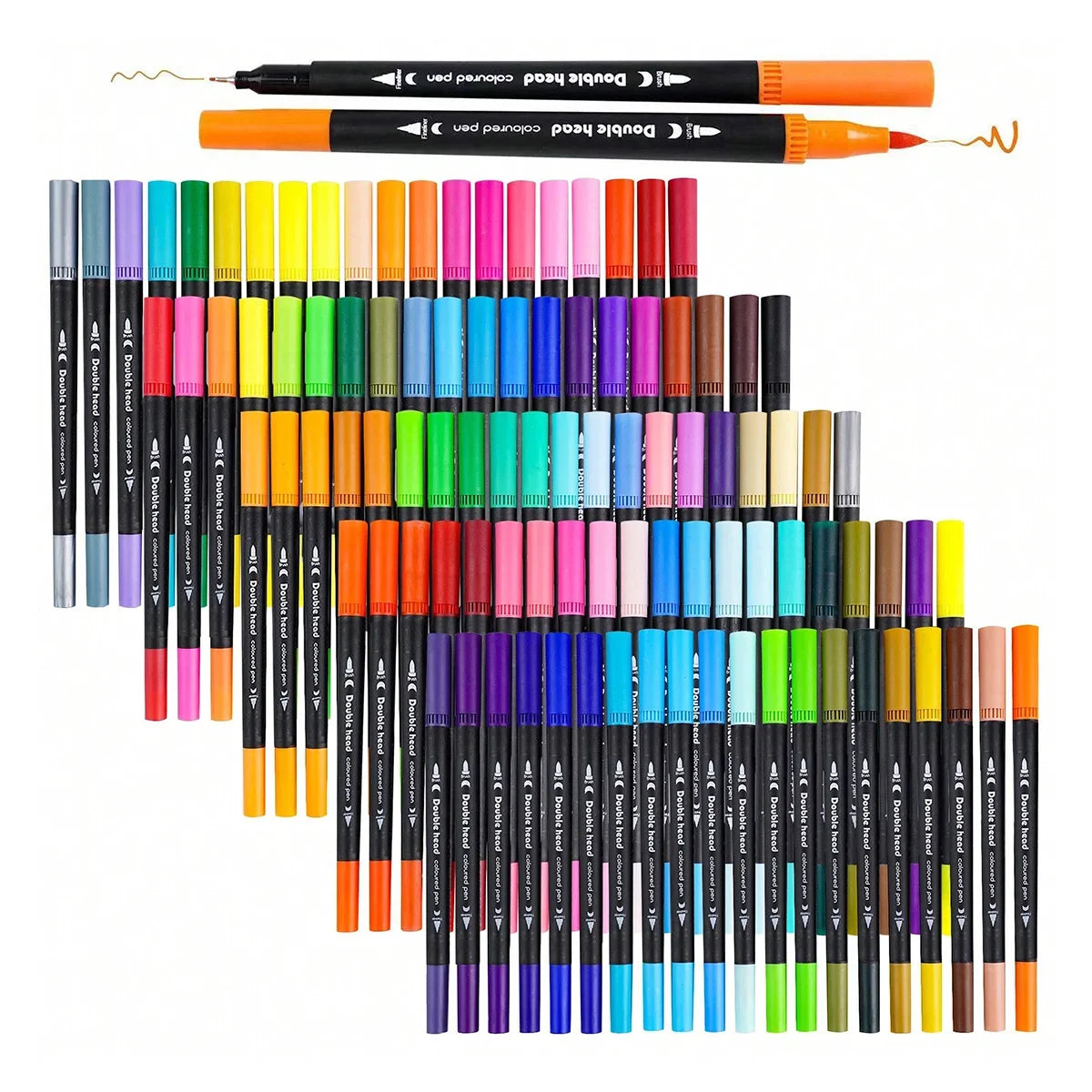 12-120 Colors Markers Set Dual Tip Brush Pen Fine Tip Painting Watercolor Art Marker Pens for Manga Art Drawing Supplies