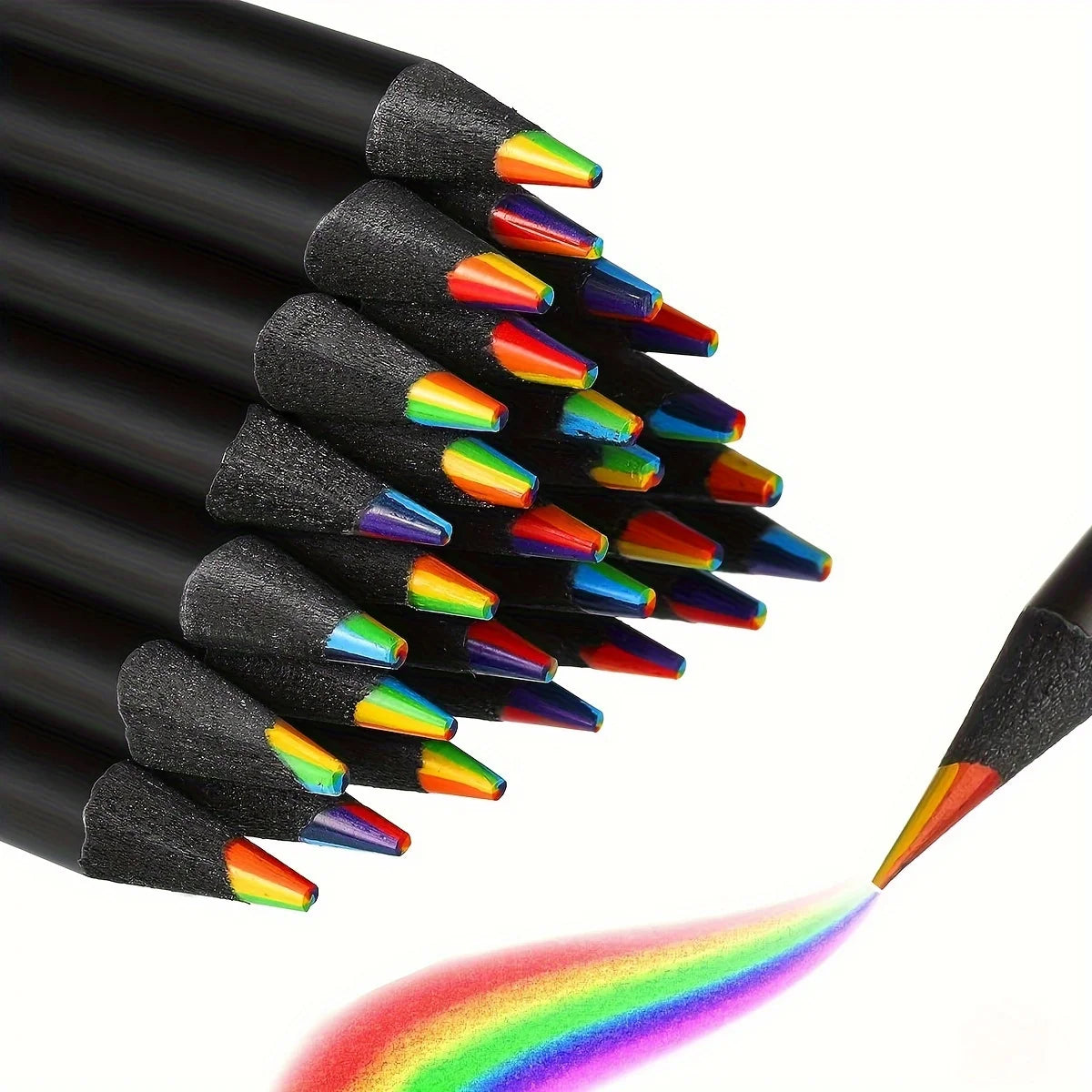 Rainbow Colored Pencils Set for Kids Art Drawing and Coloring Supplies