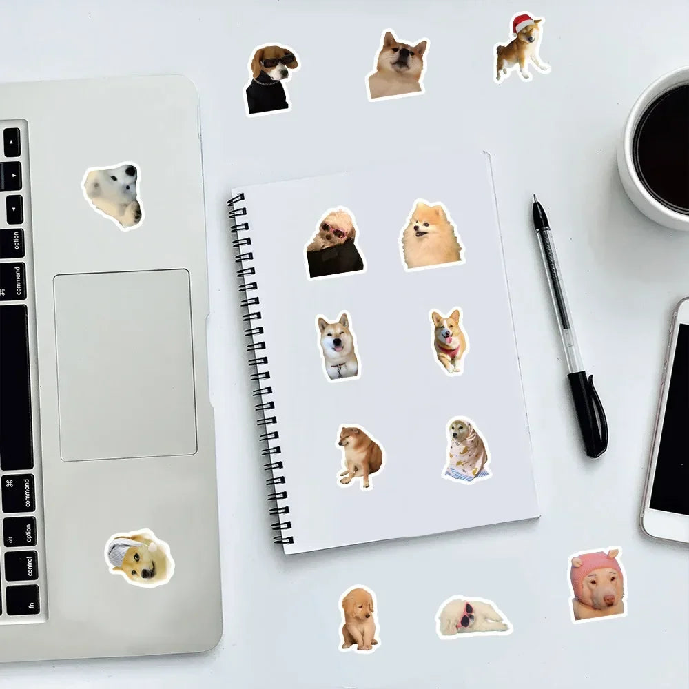 Cute Dog Stickers Pack Funny Cartoon Decals for Kids Laptop Phone Car