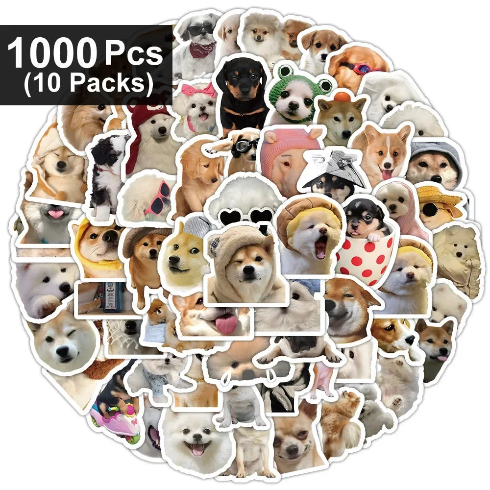 Cute Dog Stickers Pack Funny Cartoon Decals for Kids Laptop Phone Car