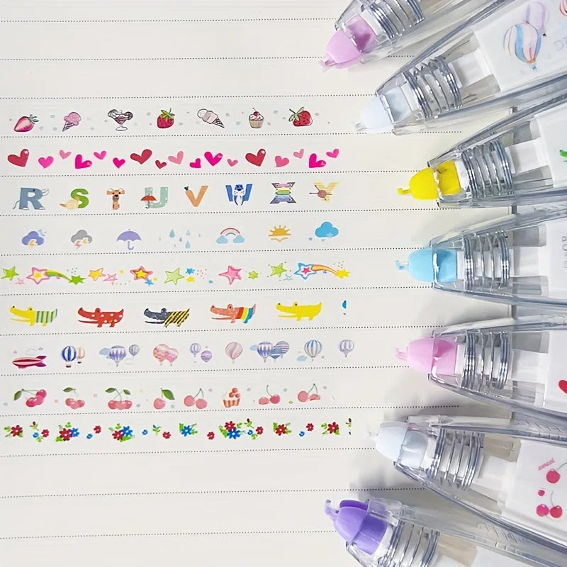 Cute Decorative Correction Tape Set for School and Diary Crafting