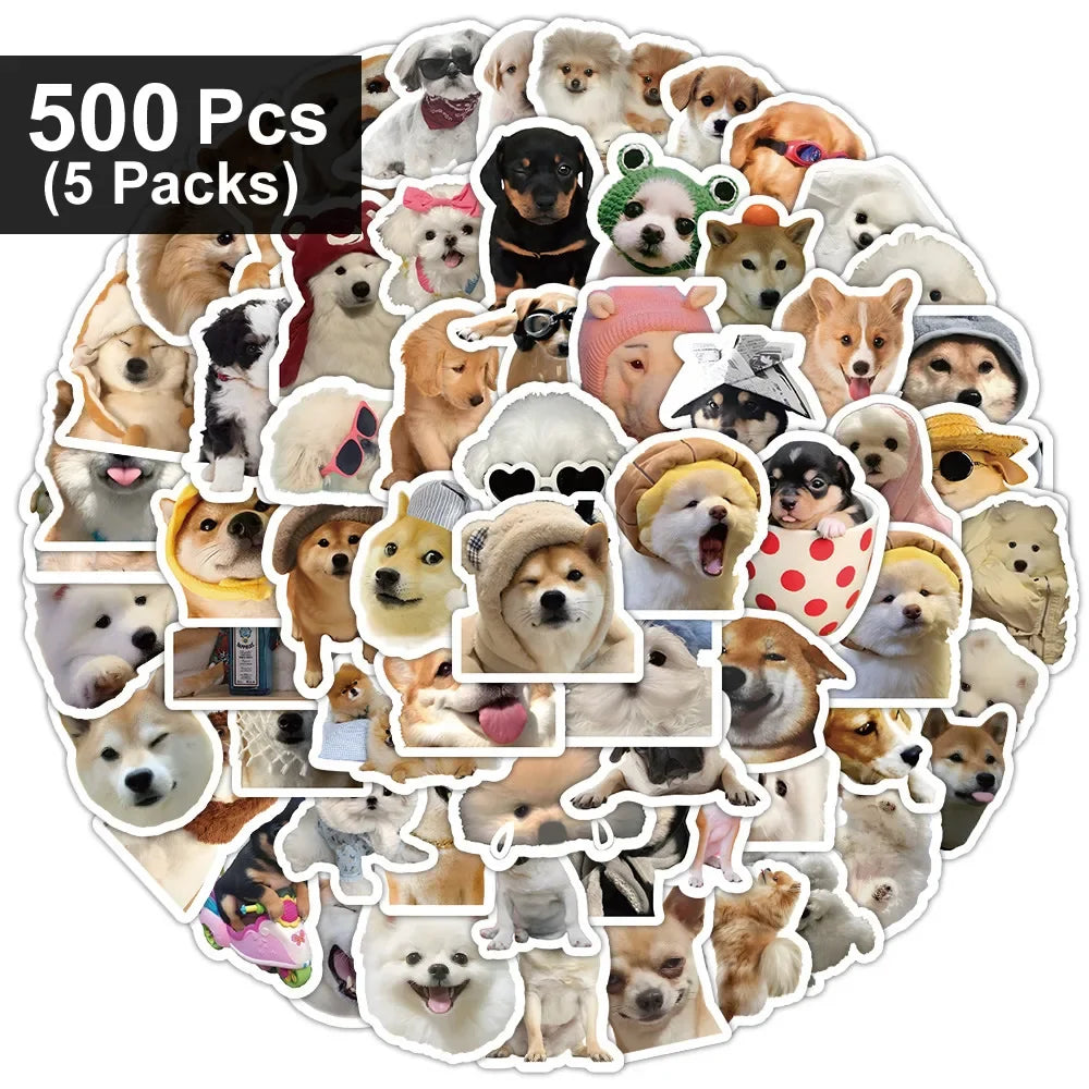 Cute Dog Stickers Pack Funny Cartoon Decals for Kids Laptop Phone Car