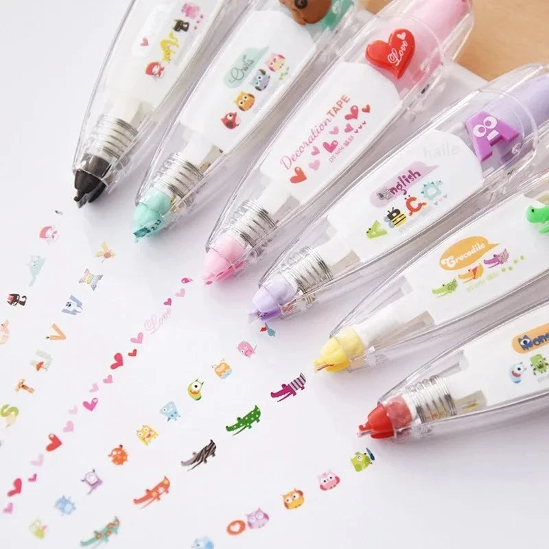 Cute Decorative Correction Tape Set for School and Diary Crafting
