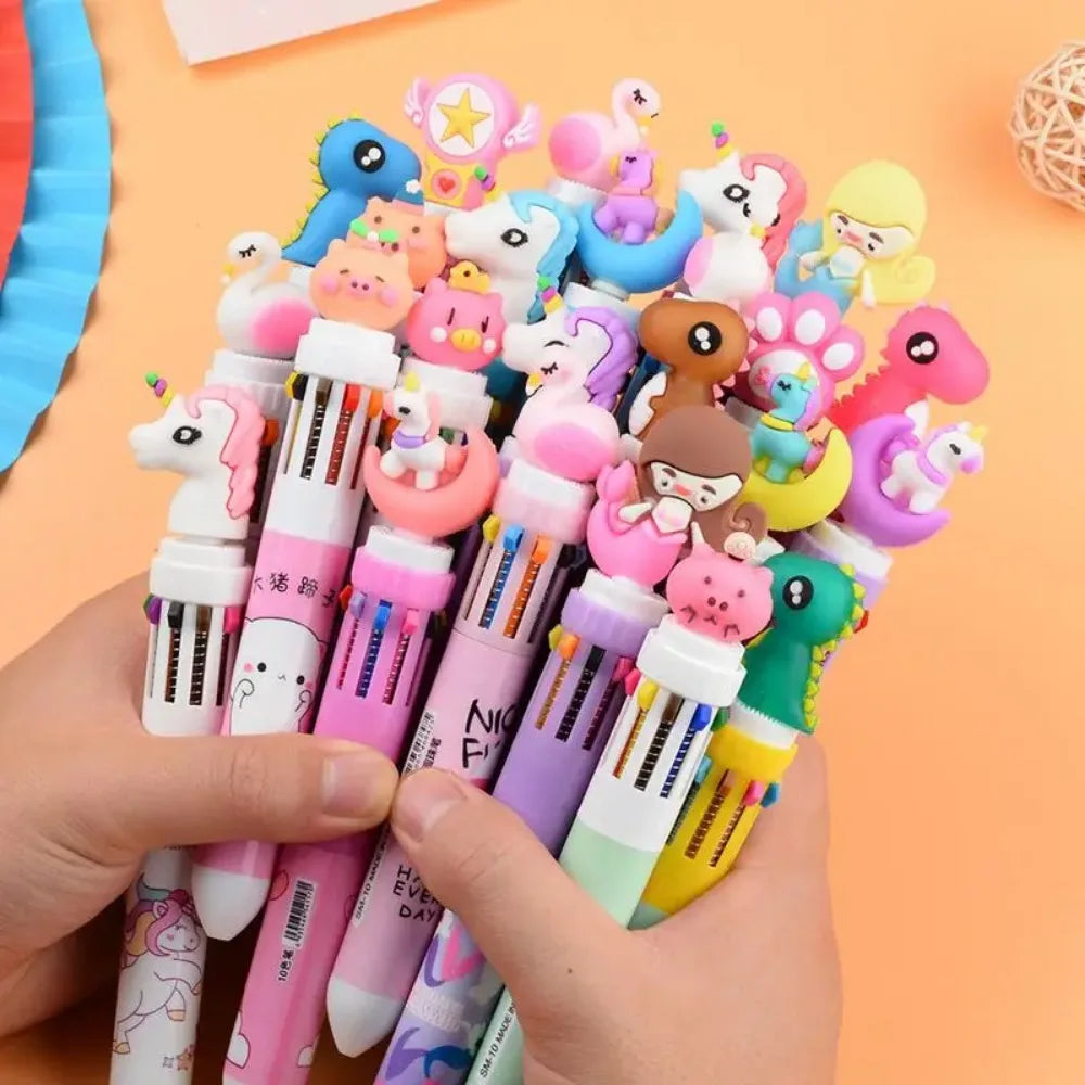 Color Cartoon Animal Multi-Color Pens Kids Party Favors Gift Set