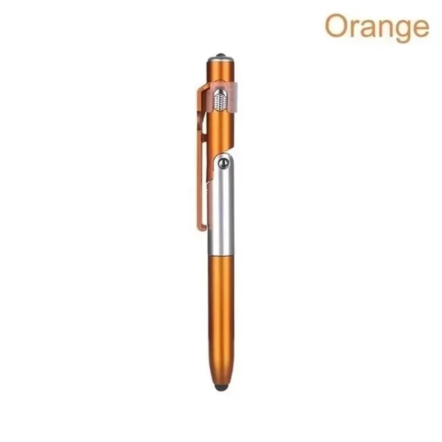 Multifunction Ballpoint Pen with Foldable Phone Stand and LED Light