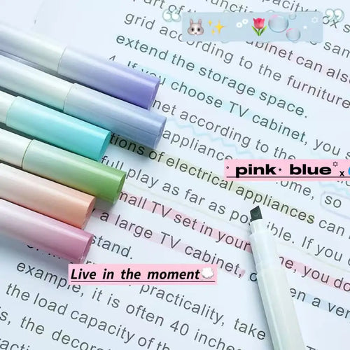 12-Pack Gradient Color Chisel Tip Highlighters for School and Office