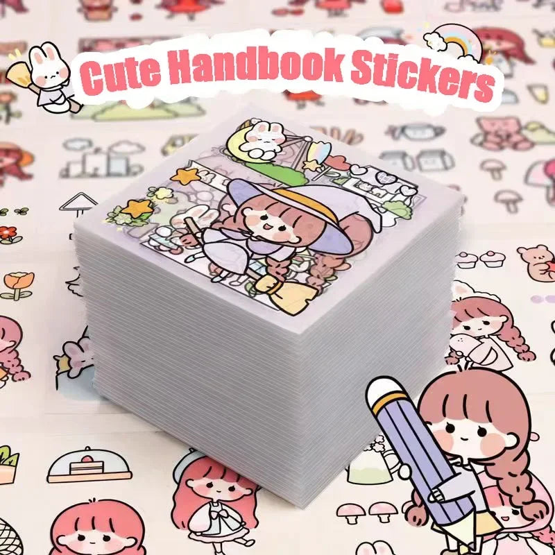 Kawaii Cute Cartoon Stickers for Scrapbooking DIY Handbook Decoration